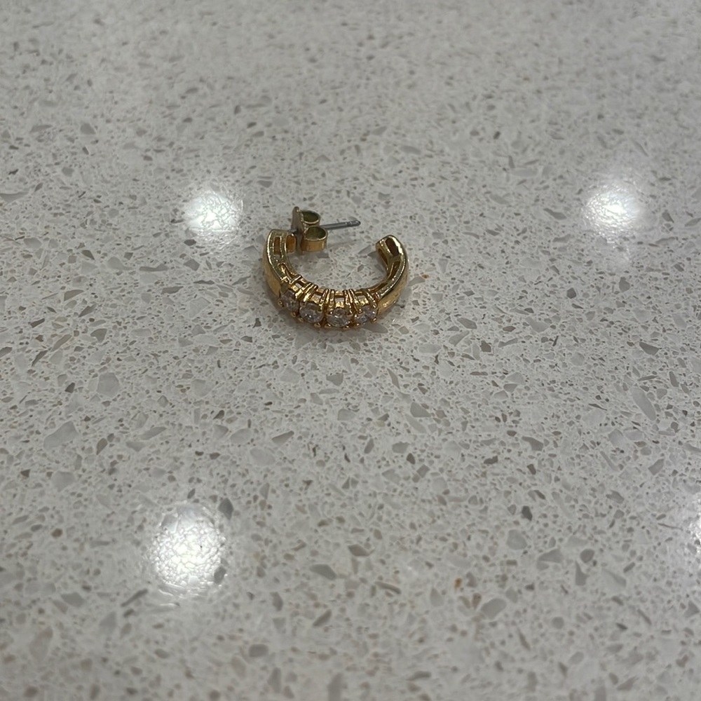 Mini gold hoop earring